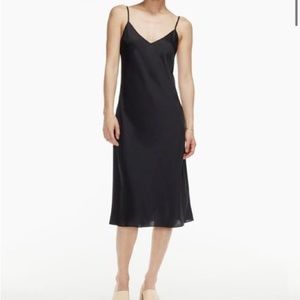 Black midi dress size S Aritzia